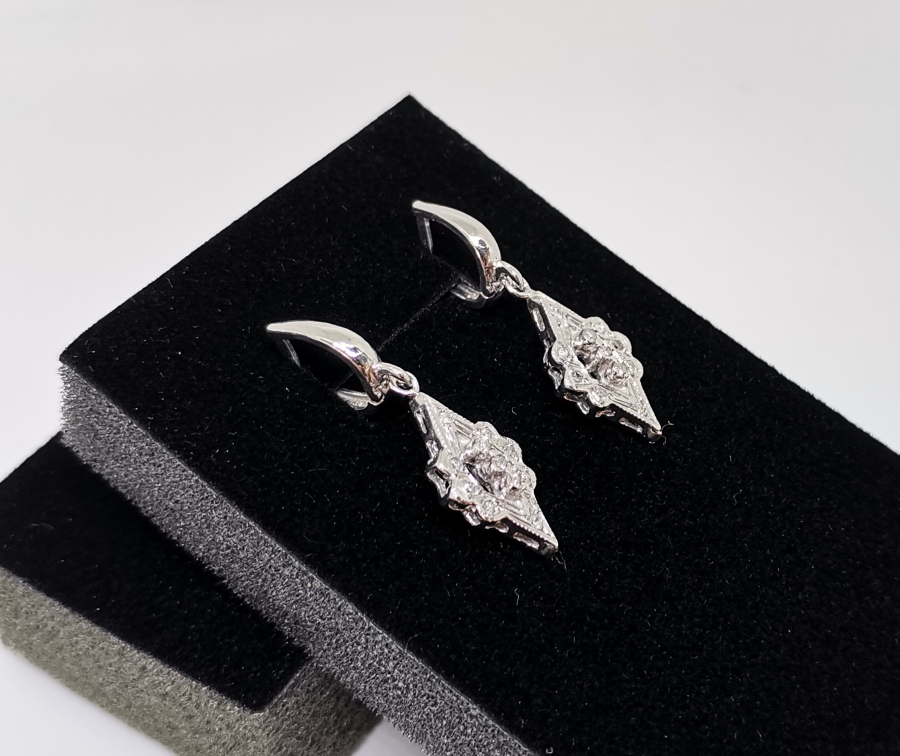 MEKİK MODELİ PIRLANTA TAŞLI KÜPE