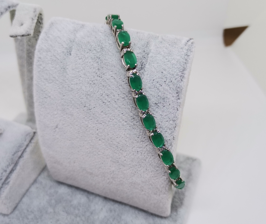 ZÜMRÜT VE PIRLANTA TAŞLI BİLEKLİK