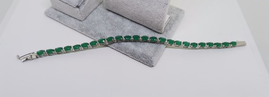 ZÜMRÜT VE PIRLANTA TAŞLI BİLEKLİK