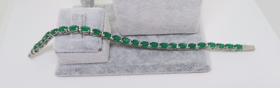 ZÜMRÜT VE PIRLANTA TAŞLI BİLEKLİK