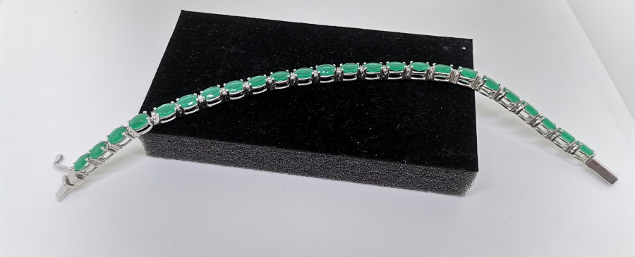 ZÜMRÜT VE PIRLANTA TAŞLI BİLEKLİK