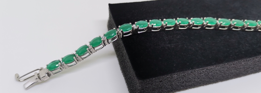 ZÜMRÜT VE PIRLANTA TAŞLI BİLEKLİK