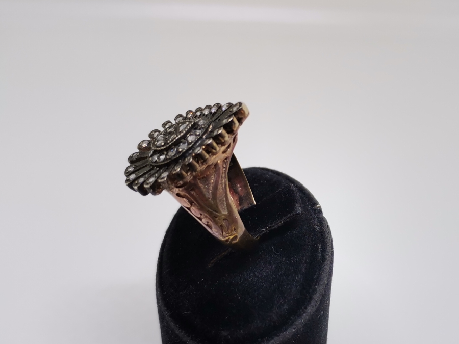 SIRALI DAMLA MODEL ELMAS TAŞLI YÜZÜK