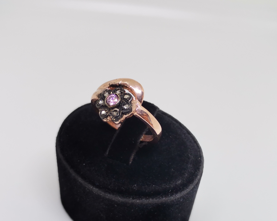 DALLI GÜL MODEL ELMAS YÜZÜK