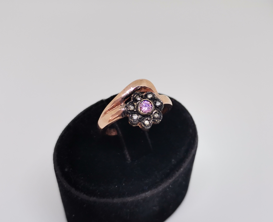 DALLI GÜL MODEL ELMAS YÜZÜK