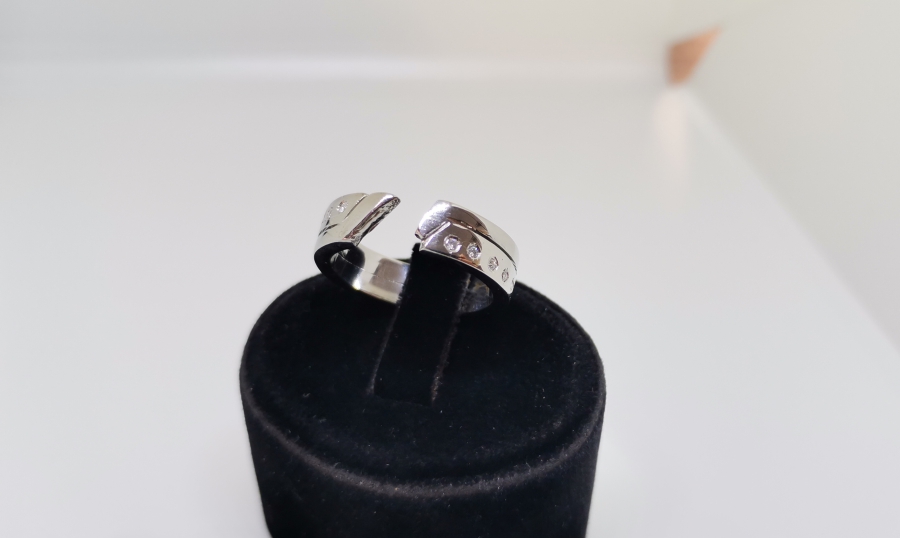 AÇIK ALYANS MODEL PIRLANTA TAŞLI YÜZÜK