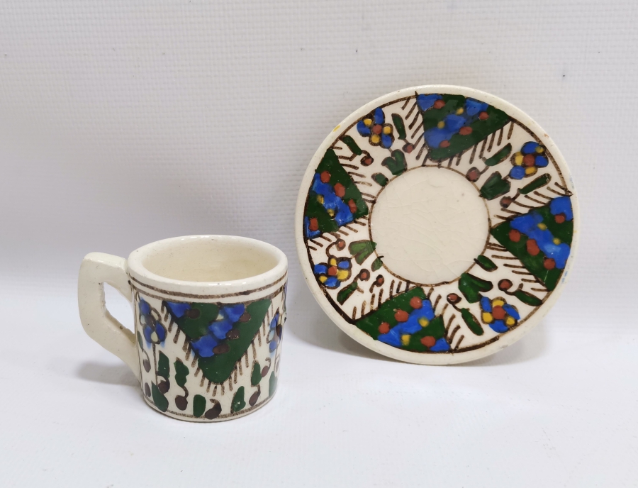 OSMANLI DÖNEMİ KÜTAHYA İŞİ KAHVE FİNCANI