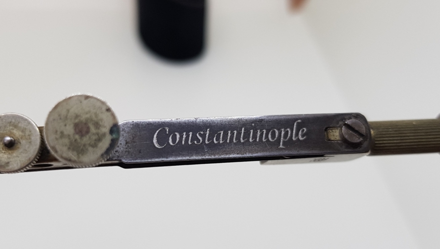 ÜZERİ CONSTANTİNOPLE YAZILI OSMANLI DÖNEMİ ÇOK NADİR MÜHENDİS PERGELİ