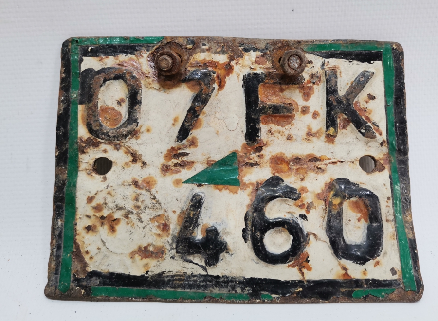 ANTİKA BİSİKLET PLAKASI