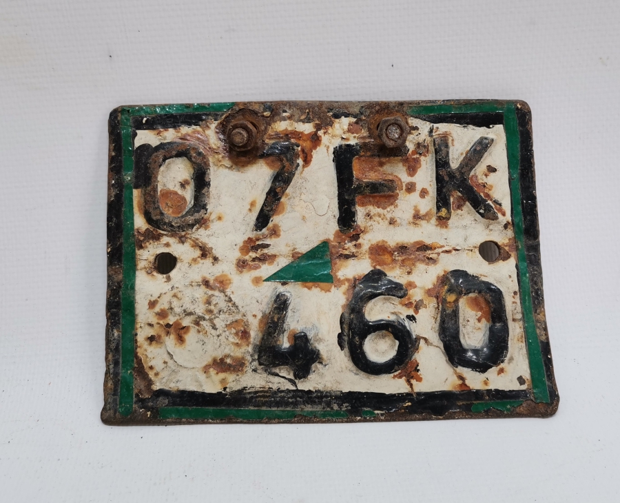 ANTİKA BİSİKLET PLAKASI