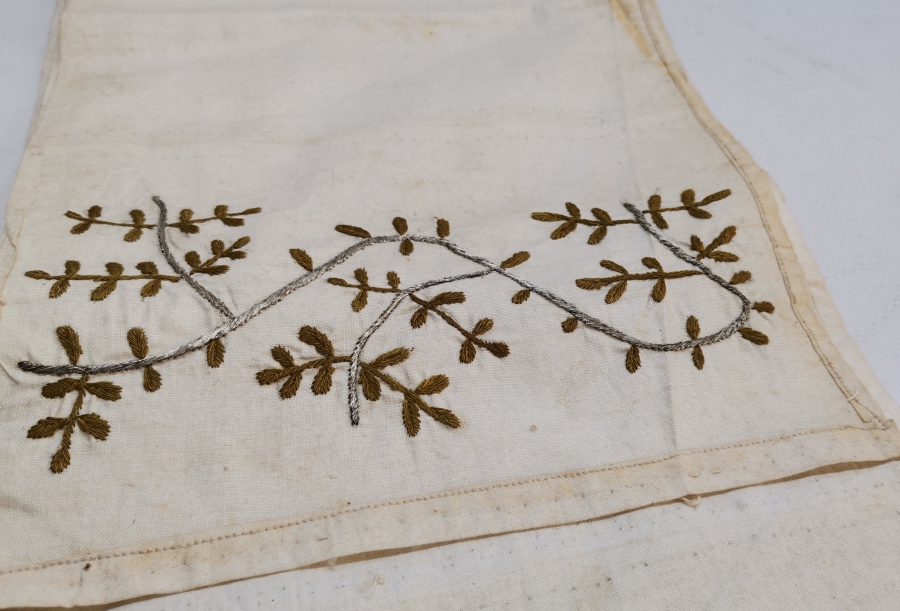 OSMANLI DÖNEMİ GÜMÜŞ SIRMA İŞÇİLİKLİ GELİN UÇKURU