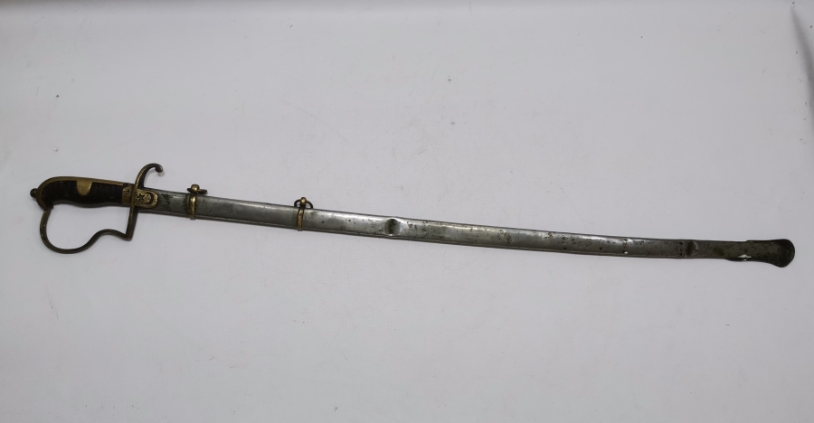 OSMANLI DÖNEMİ SÜVARİ ALAYI AMBLEMLİ SOLİNGEN YAPIMI GRAVÜRLÜ SÜVARİ SUBAYI KILICI