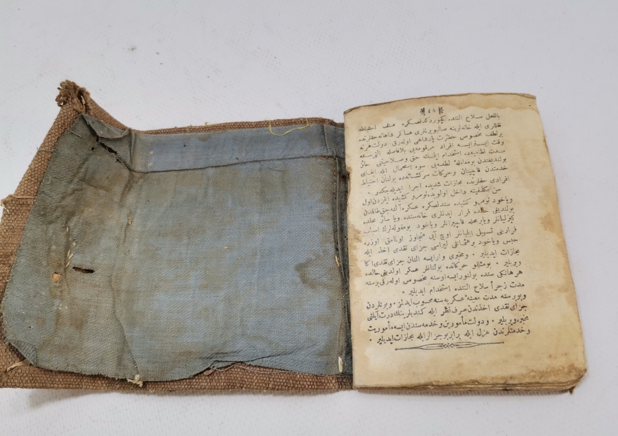 ORİJİNAL BAĞI VE KAMUFLAJIYLA ÇOK NADİR OSMANLI SUBAY MAAŞ CÜZDANI