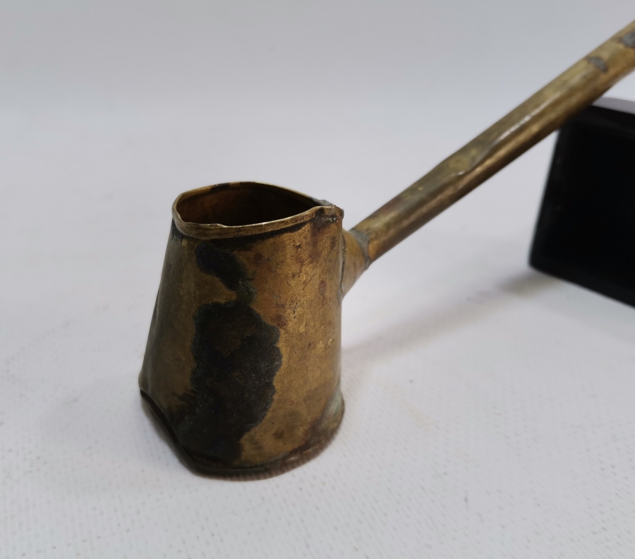 OSMANLI DÖNEMİ SÜLEYMANİYE İŞİ EL YAPIMI ÇOK NADİR SEYYAR KAHVECİ CEZVESİ