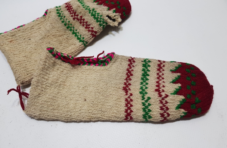 OSMANLI DÖNEMİ EL ÖRME PATİK