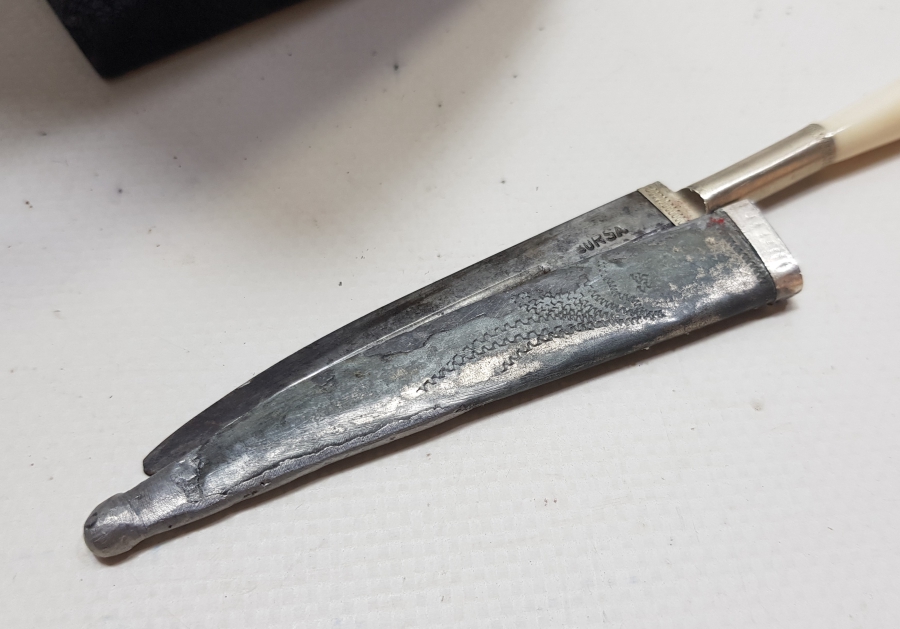 ORİJİNAL KININDA EL YAPIMI BURSA İŞİ ANTİKA SÜNNET KAMASI