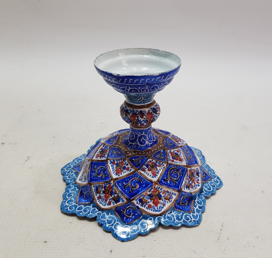 ÜZERİ MİNE İŞÇİLİKLİ TAMAMI EL BOYAMA ANTİKA LOKUMLUK