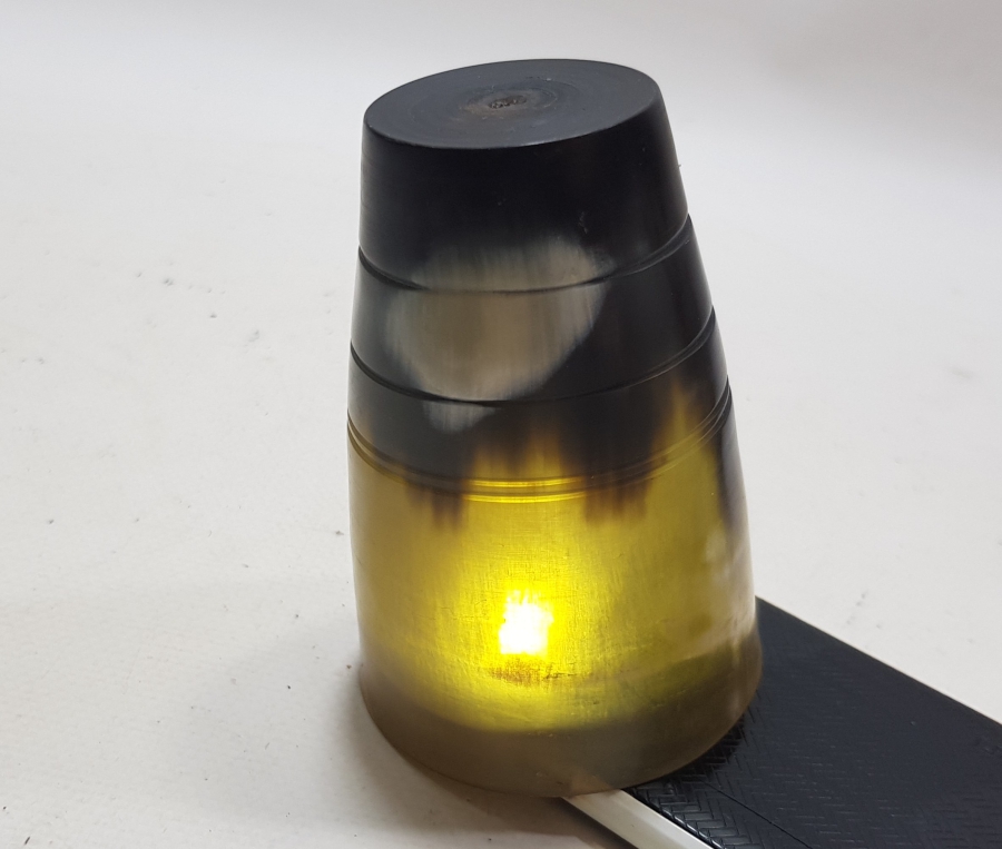 OSMANLI DÖNEMİ EL OYMA BOYNUZDAN MAMUL NADİR SU BARDAĞI