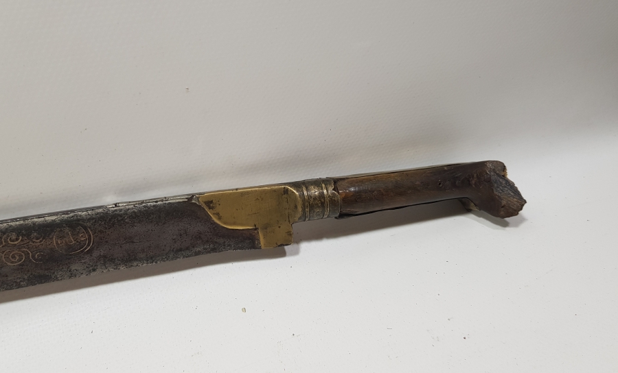 İKİ TARAFI GÜMÜŞ ÇAKMA İŞÇİLİKLİ OSMANLI DÖNEMİ DERVİŞ YATAĞAN KILICI