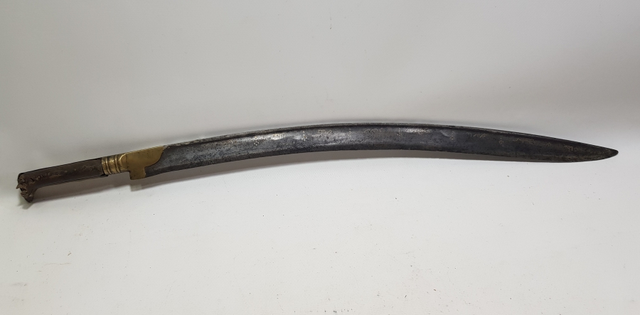 İKİ TARAFI GÜMÜŞ ÇAKMA İŞÇİLİKLİ OSMANLI DÖNEMİ DERVİŞ YATAĞAN KILICI