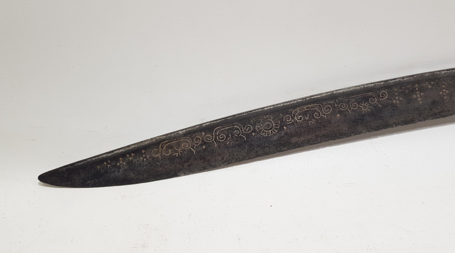 İKİ TARAFI GÜMÜŞ ÇAKMA İŞÇİLİKLİ OSMANLI DÖNEMİ DERVİŞ YATAĞAN KILICI