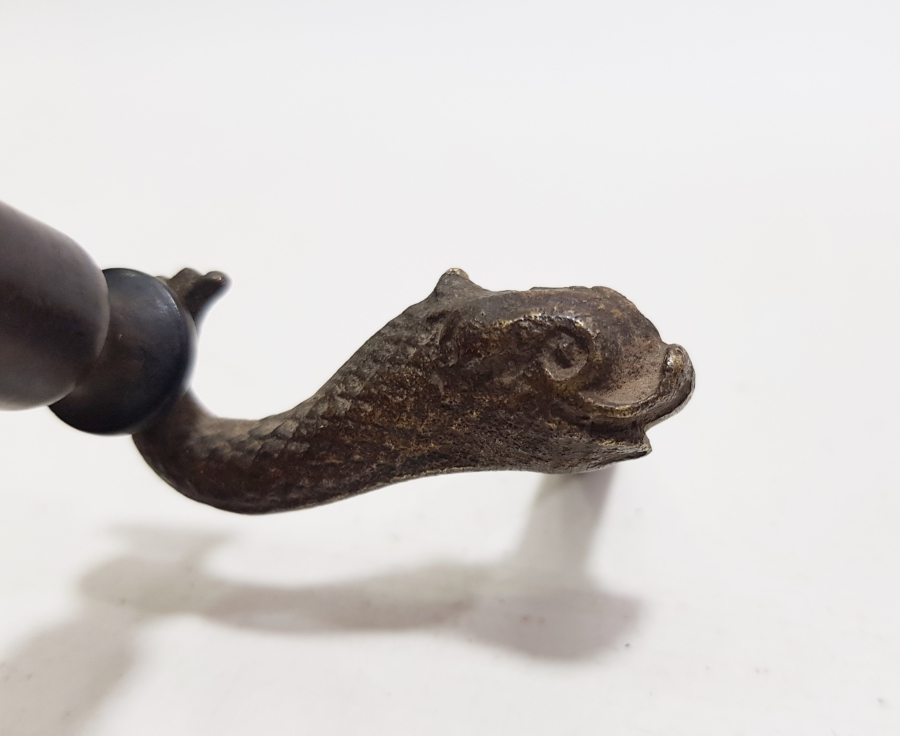 BALIK FORMUNDA YAPILMIŞ OSMANLI DÖNEMİ GRAMAFON KURMA KOLU