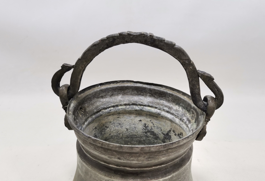 OSMANLI DÖNEMİ TUTMACI YILAN BAŞLI BAKIR YOĞURT BAKRACI