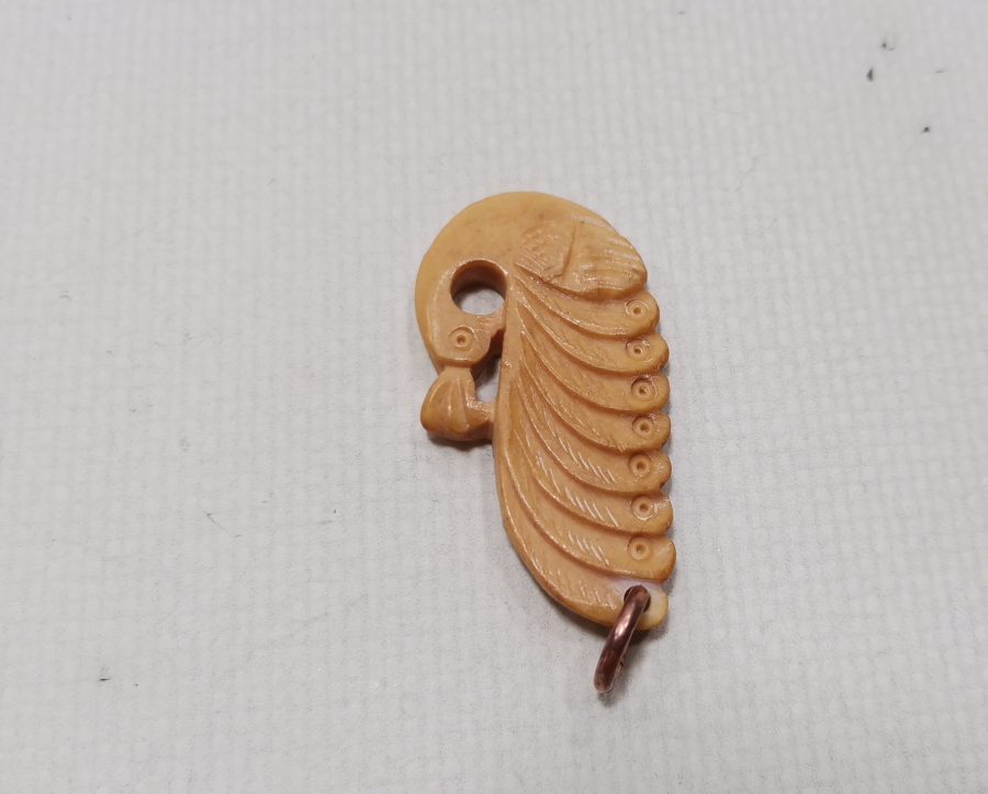 TAVUSKUŞU FORMUNDA YAPILMIŞ OSMANLI DÖNEMİ YEZİDİ KOLYE UCU