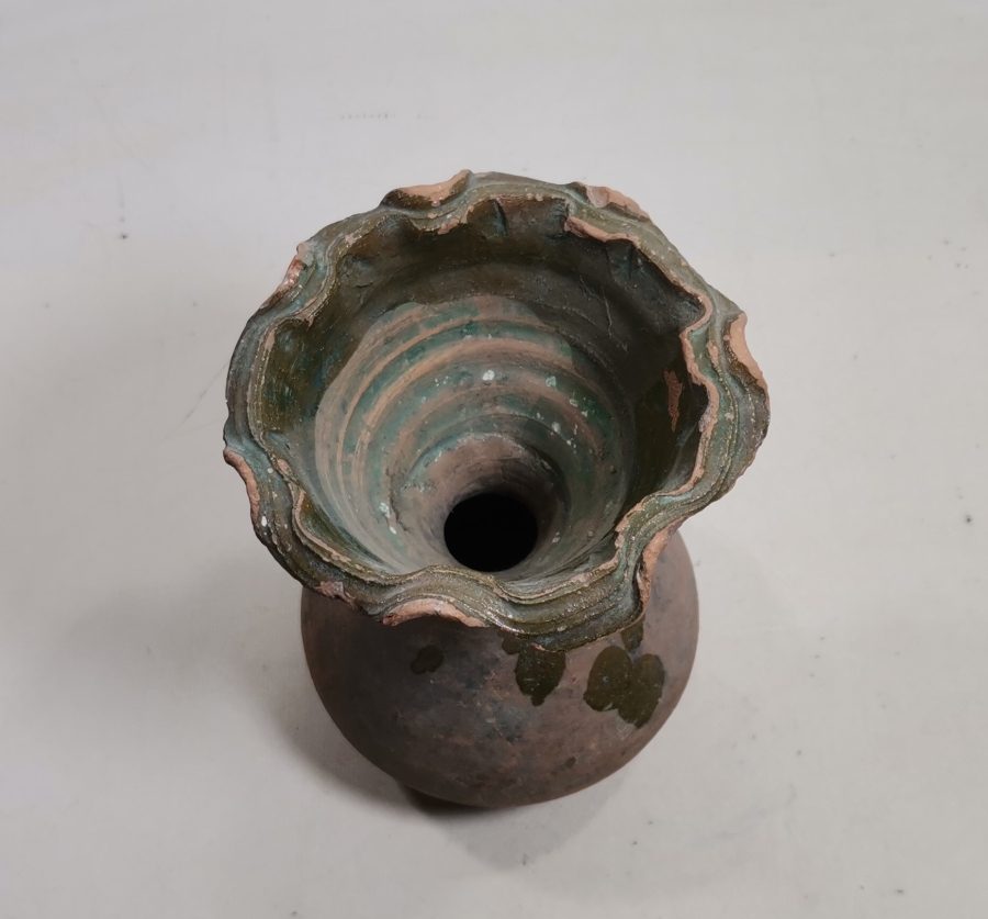 ÇANAKKALE İŞİ ÜZERİ SIRLI OSMANLI DÖNEMİ NADİR DARBUKA