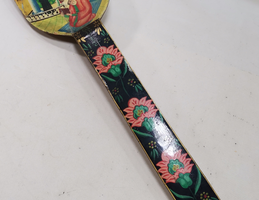 EL BOYAMA DEV BOYDA KONYA İŞİ ANTİKA TAHTA DUVAR KAŞIĞI