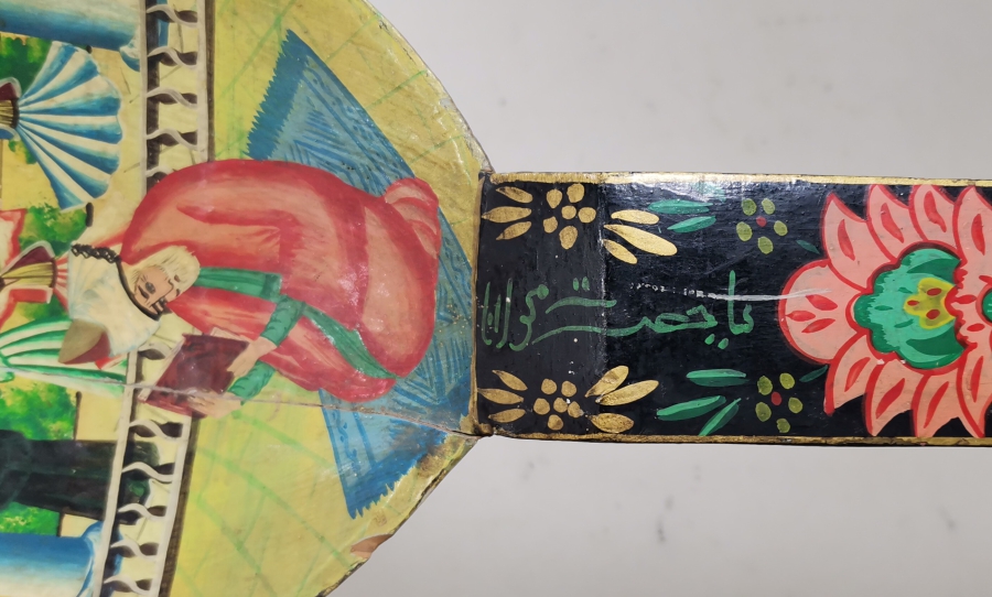 EL BOYAMA DEV BOYDA KONYA İŞİ ANTİKA TAHTA DUVAR KAŞIĞI