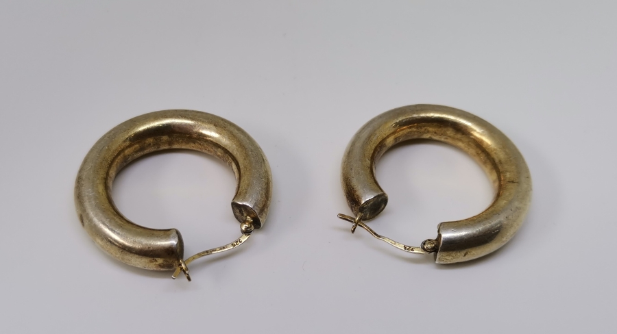 GÜMÜŞ ÜZERİ ALTIN VERMEYLİ ÖZEL YAPIM KÜPE