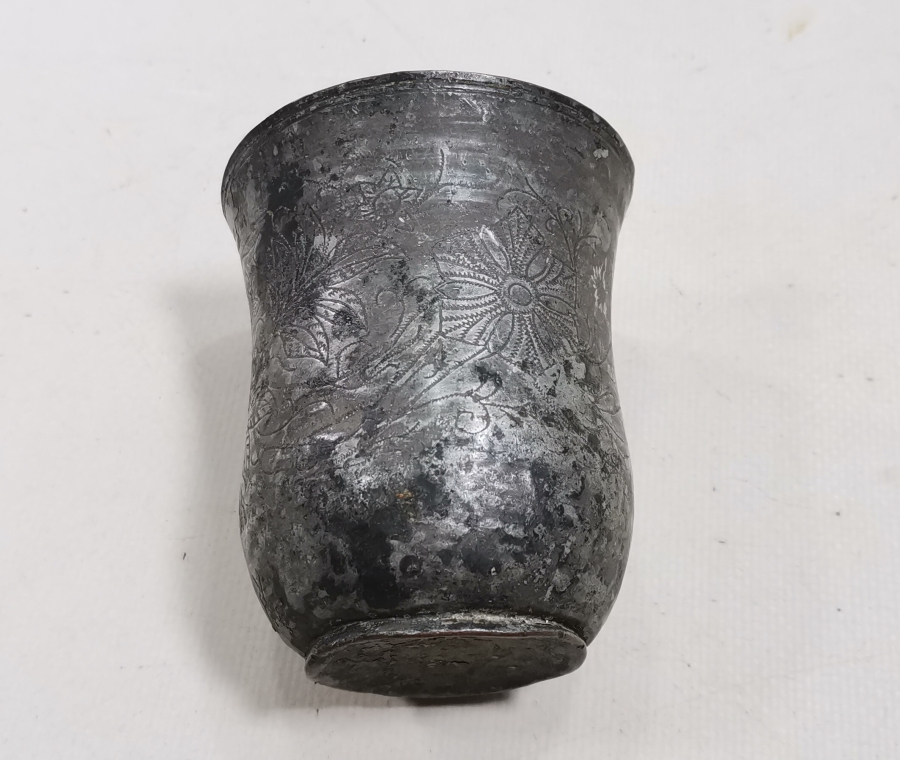 ÜZERİ KALEM İŞÇİLİKLİ OSMANLI DÖNEMİ ESERİ İSTANBUL ŞERBET BARDAĞI