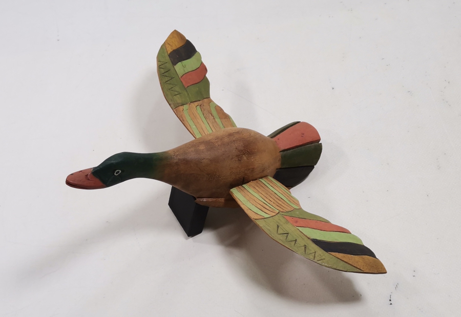 EL YAPIMI ANTİKA OYUNCAK KUŞ FİGÜRÜ