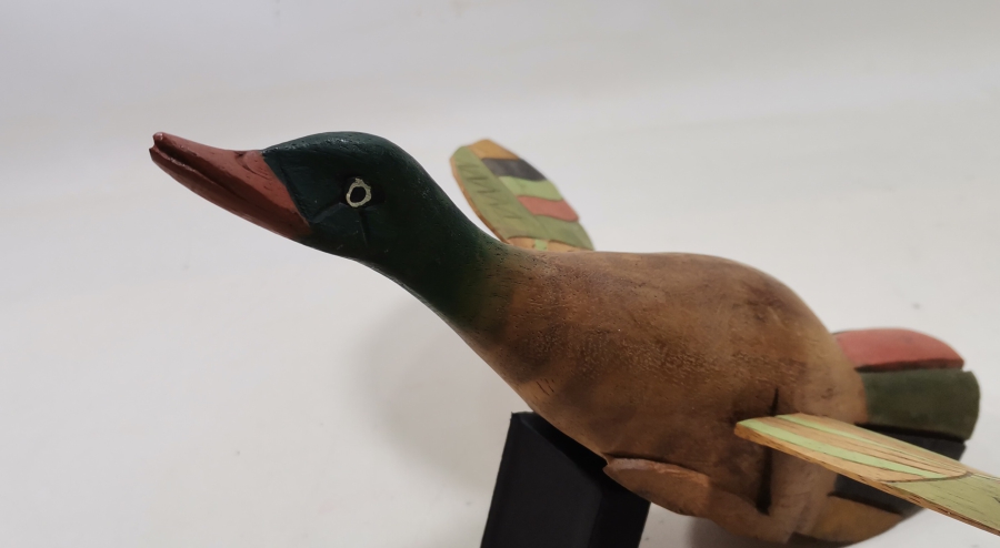 EL YAPIMI ANTİKA OYUNCAK KUŞ FİGÜRÜ