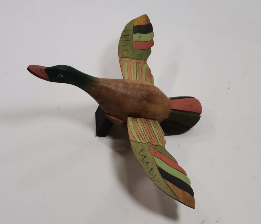 EL YAPIMI ANTİKA OYUNCAK KUŞ FİGÜRÜ