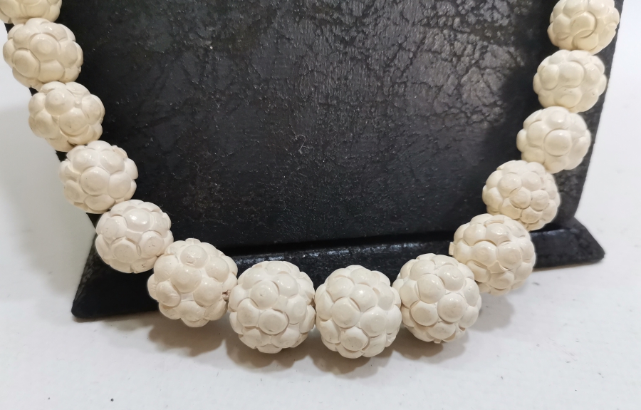 EL OYMA İŞÇİLİKLİ BÜYÜK BOY ANTİKA SU DAMLASI MODEL LÜLE TAŞI GERDANLIK