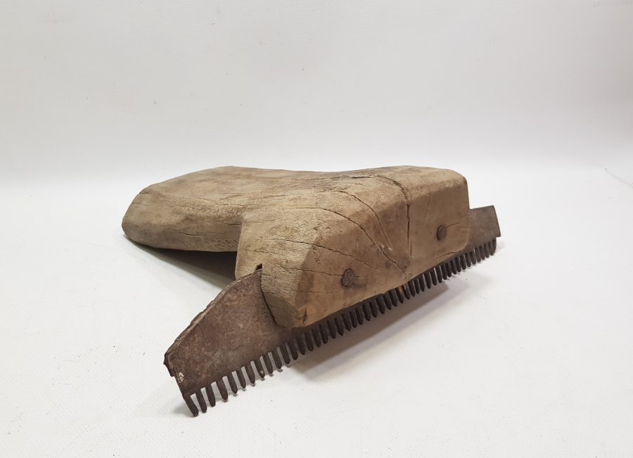 OSMANLI DÖNEMİ EL YAPIMI BÜYÜK BOY YÜN TARAĞI