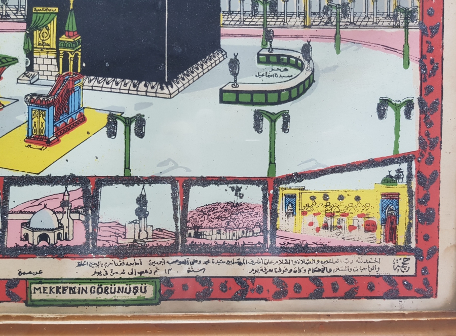 CUMHURİYET BAŞLARI ORİJİNAL ÇERÇEVESİNDE GÜMÜŞ SİMLİ NADİR HAC VEKALETİ