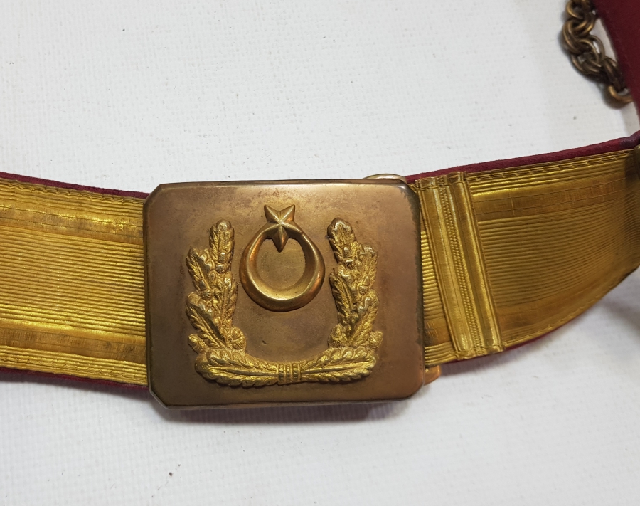 OSMANLI SON DÖNEM ÇOK NADİR SIRMALI SUBAY KEMERİ