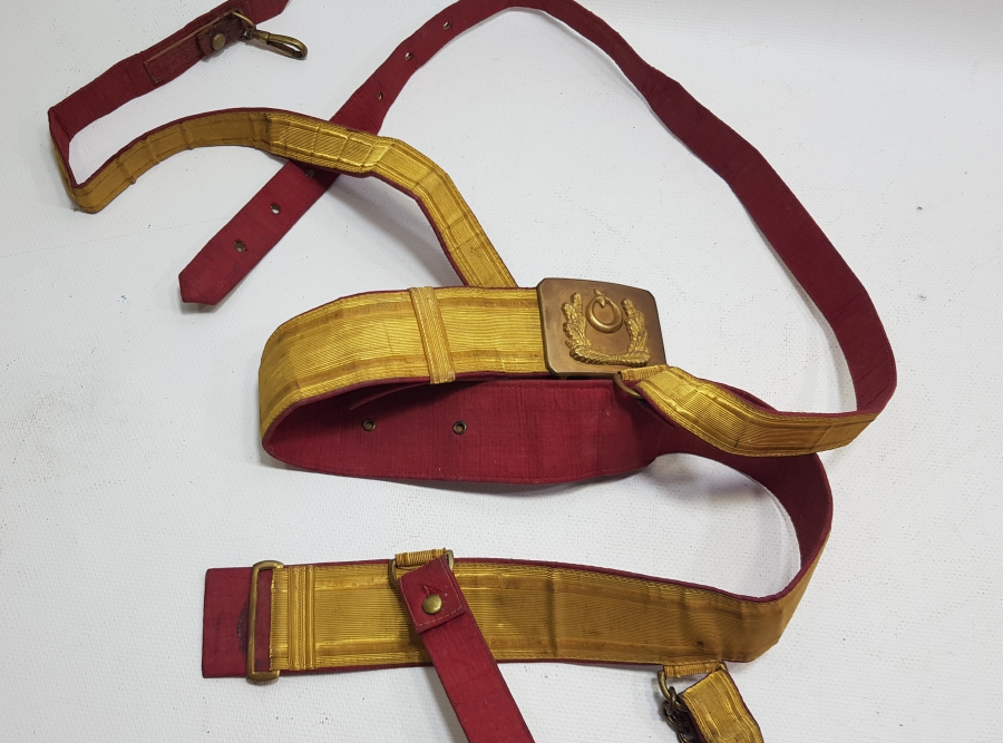 OSMANLI SON DÖNEM ÇOK NADİR SIRMALI SUBAY KEMERİ