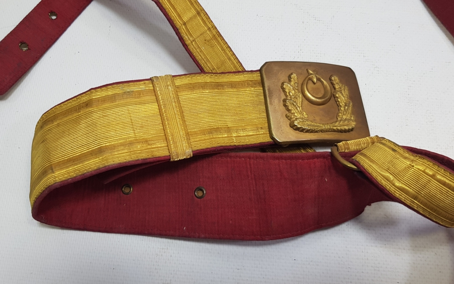 OSMANLI SON DÖNEM ÇOK NADİR SIRMALI SUBAY KEMERİ