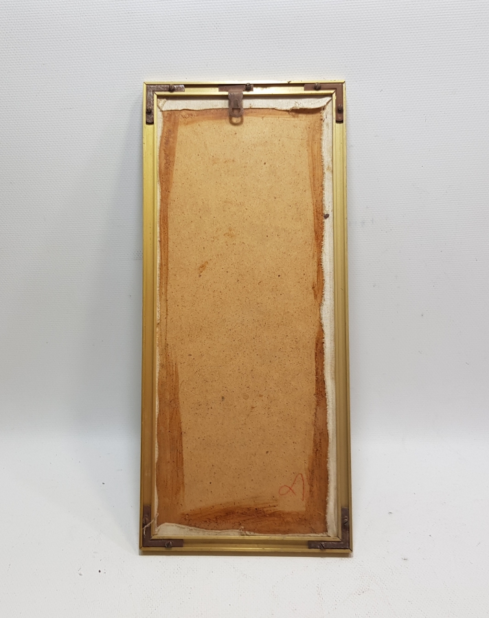 ORİJİNAL ÇERÇEVESİNDE KUMAŞ ÜZERİ EL BOYAMA PANO