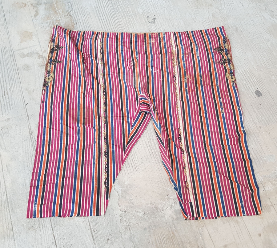 İPEK VE GÜMÜŞ İBRİŞİM İŞÇİLİKLİ OSMANLI DÖNEMİ GELİN ŞALVARI