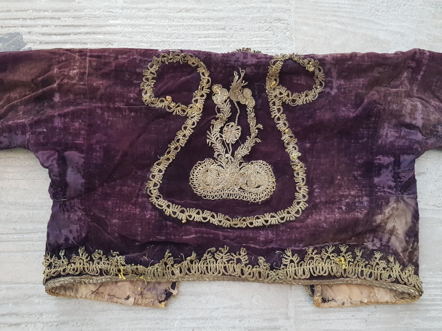 GÜMÜŞ SIRMA İŞÇİLİKLİ OSMANLI DÖNEMİ GELİN CEPKENİ