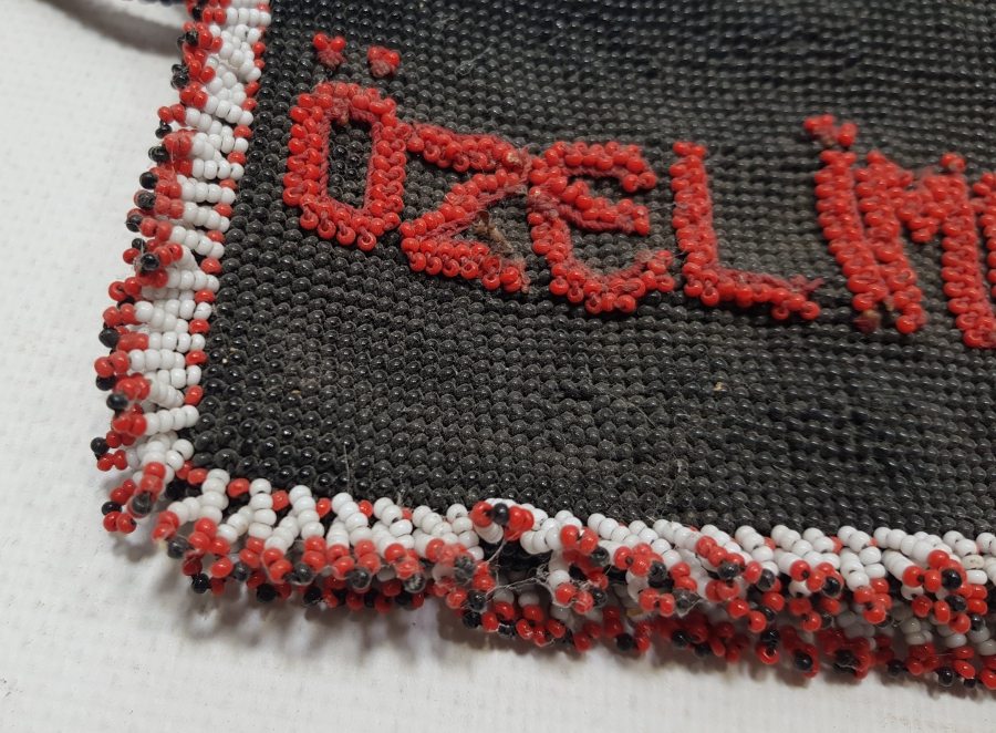 ÇİFTE KUMRULAR GÖRSELLİ ANTİKA BONCUK İŞİ CÜZDAN