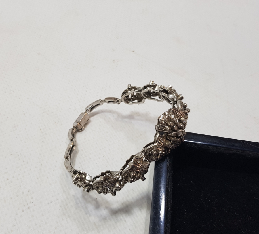 ÖZEL YAPIM ANTİKA PIRLANTA TAŞLI BİLEKLİK