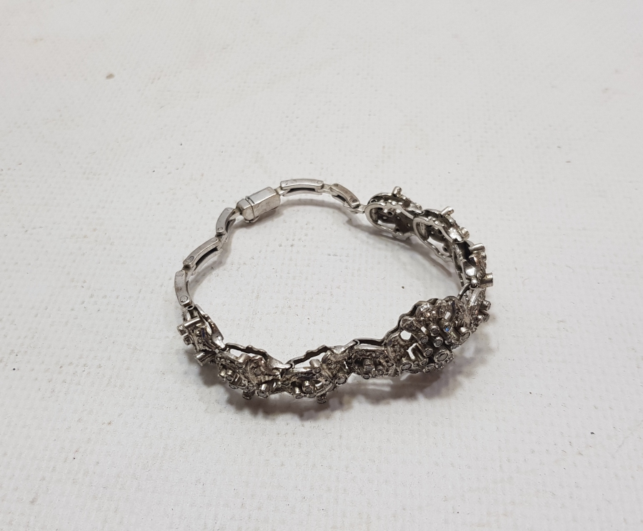 ÖZEL YAPIM ANTİKA PIRLANTA TAŞLI BİLEKLİK