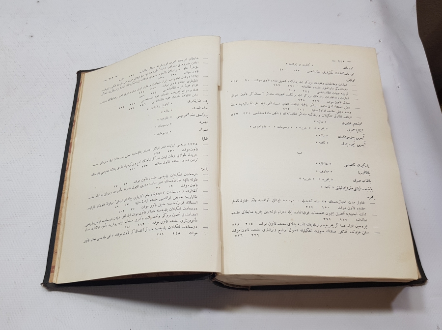 ORİJİNAL SARAY İŞİ TUĞRALI DERİ CİLDİNDE OSMANLI DÖNEMİ BÜYÜK BOY DÜSTUR - OSMANLI KANUNLARI KİTABI