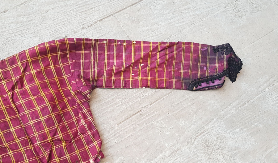 OSMANLI DÖNEMİ EL DOKUMA İPEK İBRİŞİM İŞLEMELİ ŞALVAR ÜSTÜ - CEPKEN